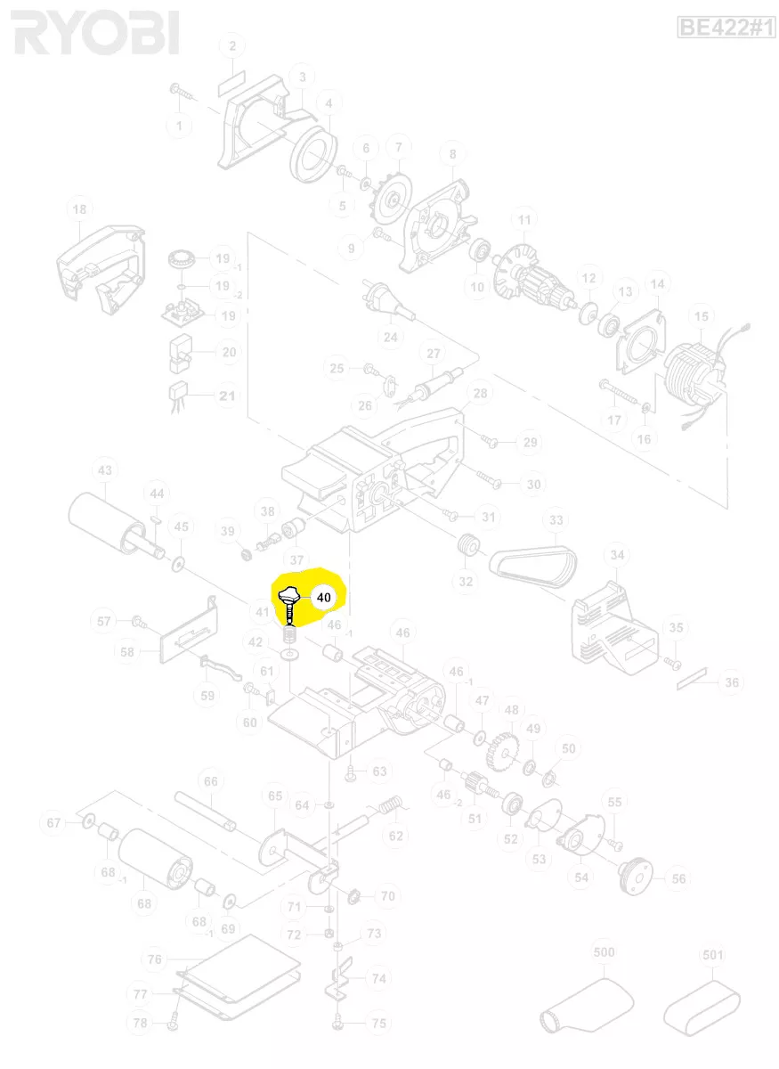 Vis de réglage réf. 5131000840 Ryobi
